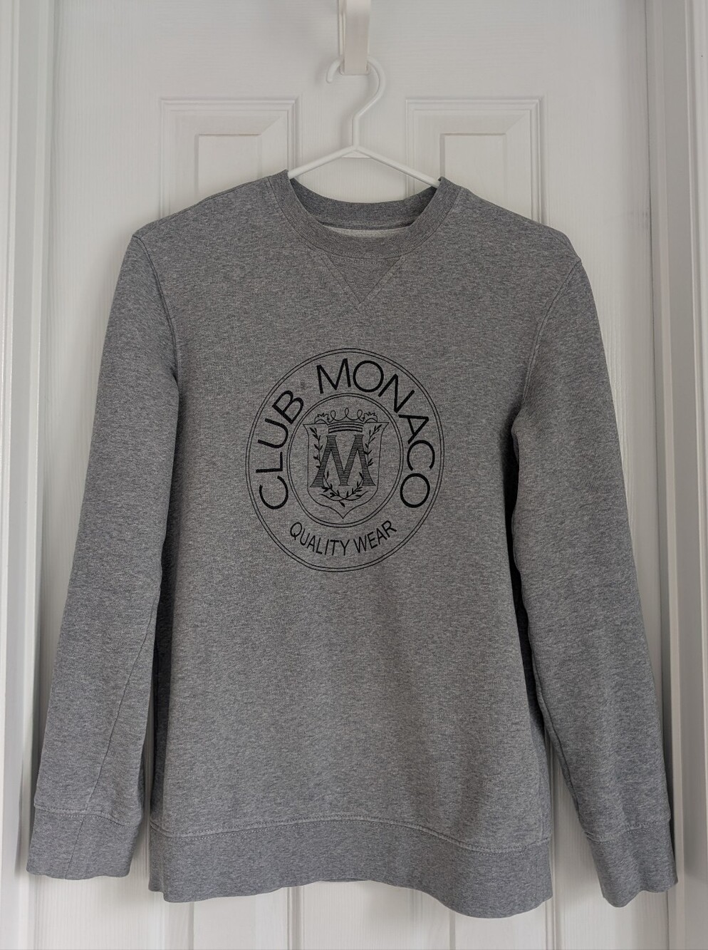 Club Monaco Gray Crewneck Sweatshirt with Logo